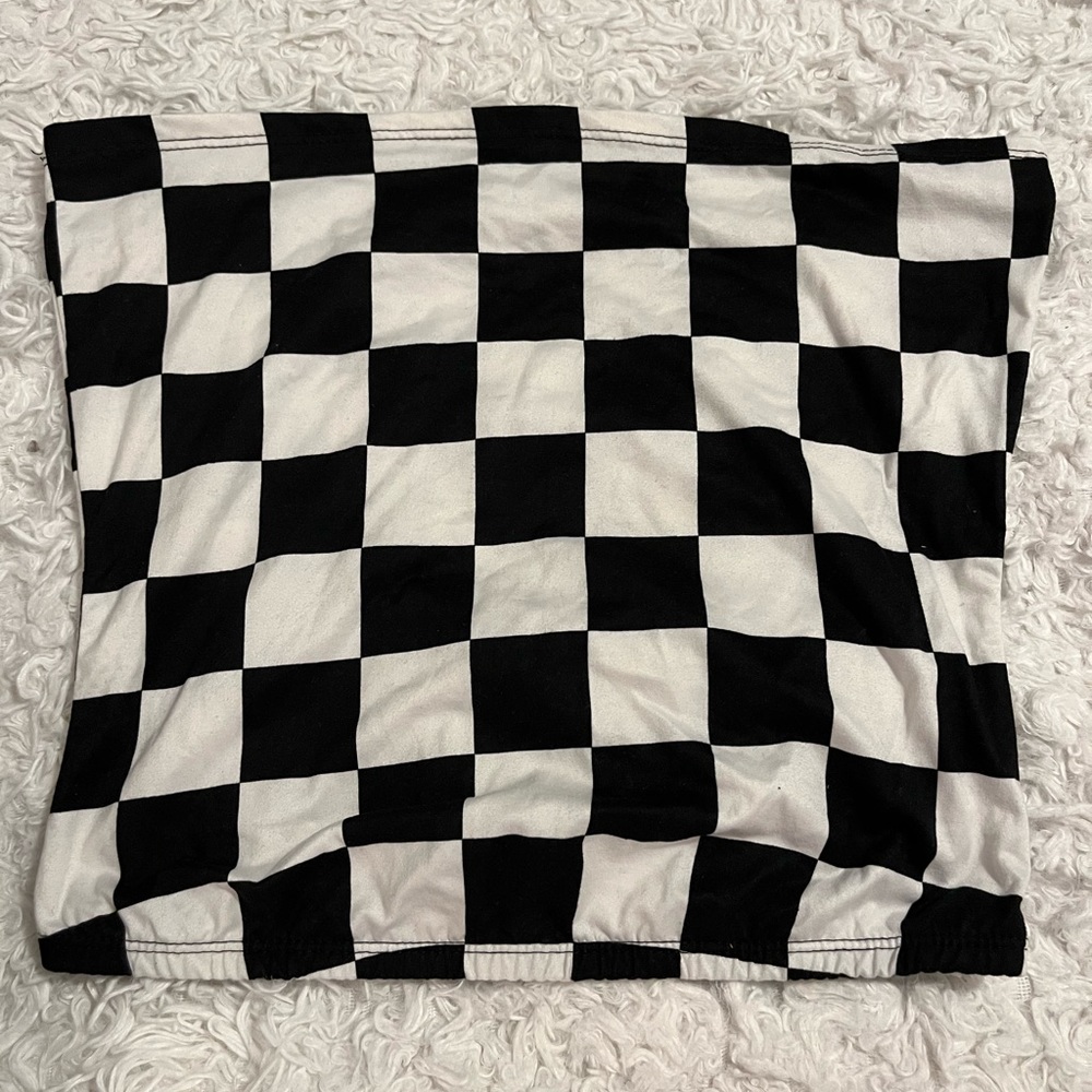 Checkerboard Tube Top